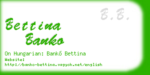 bettina banko business card